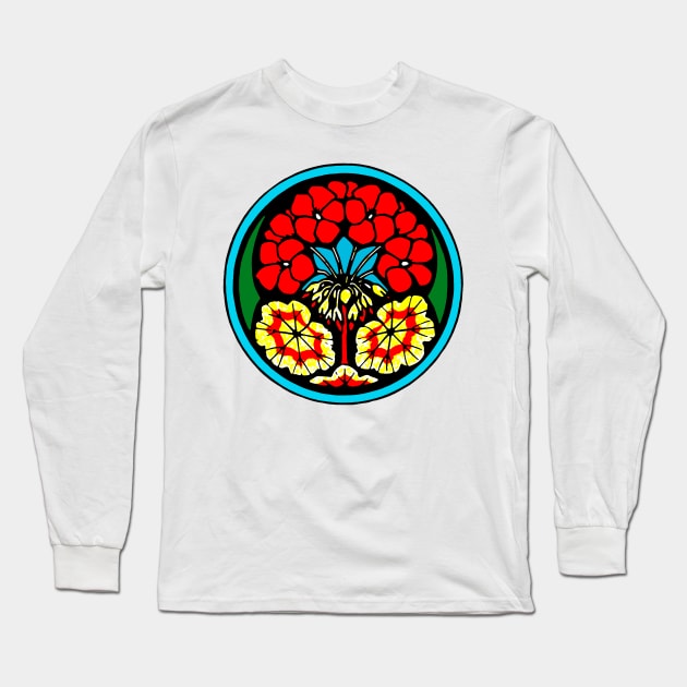 Allegorical vintage flowers Long Sleeve T-Shirt by Marccelus